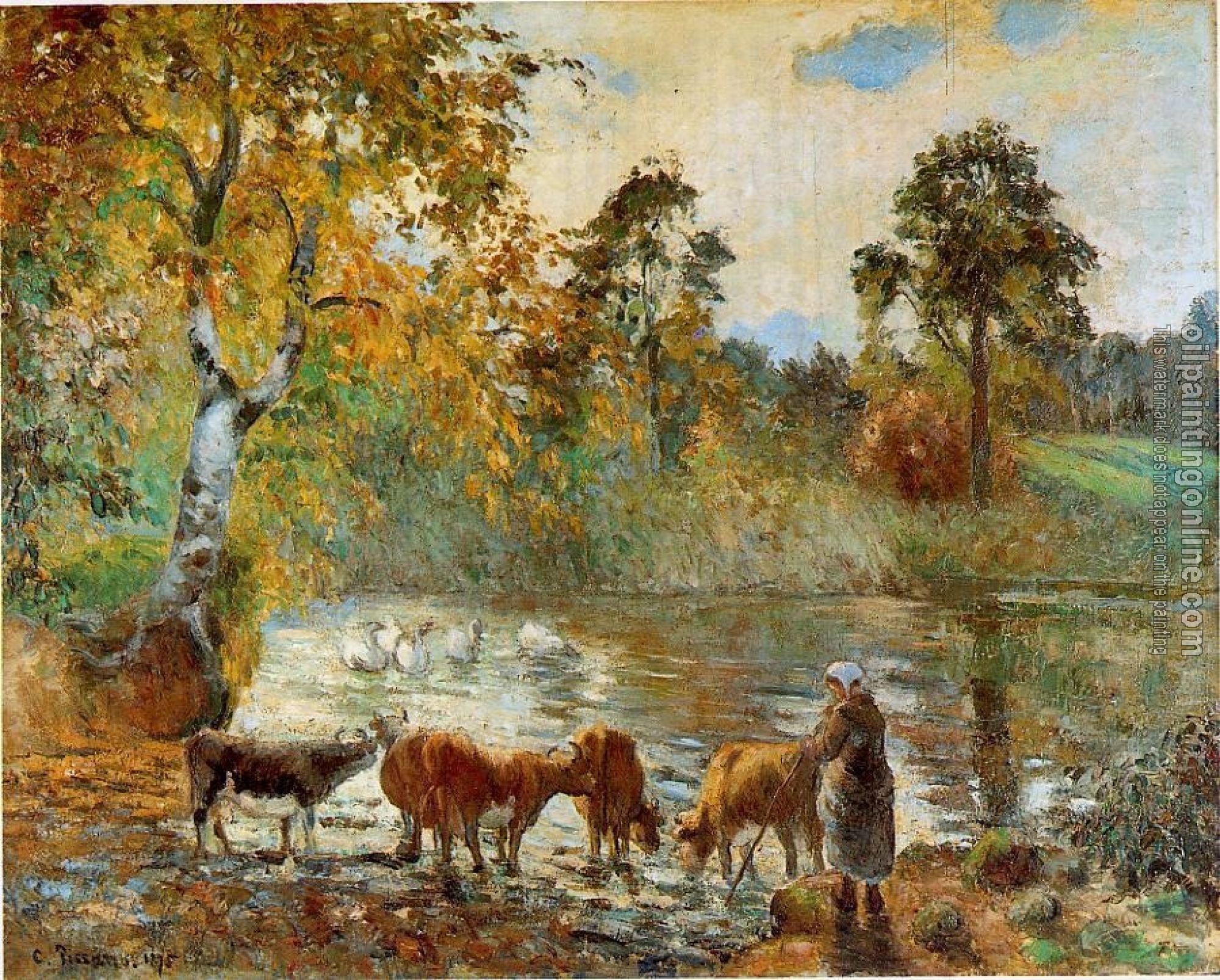 Pissarro, Camille - The Pond at Montfoucault